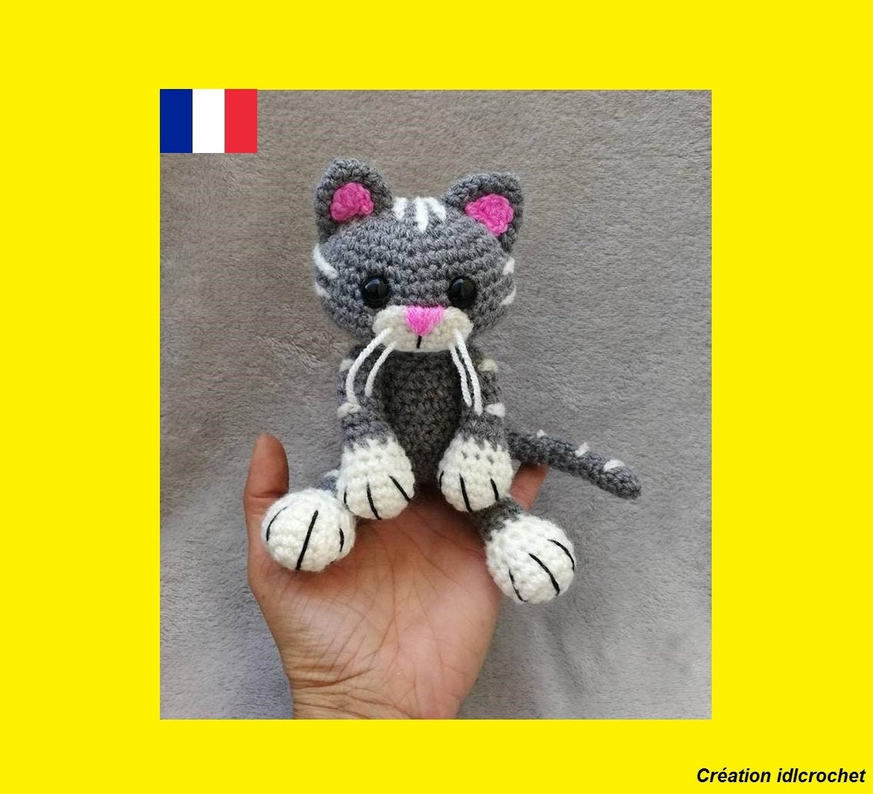 Tutoriel Pattern Amigurumi Chat Crochet Pdf Francais Etsy