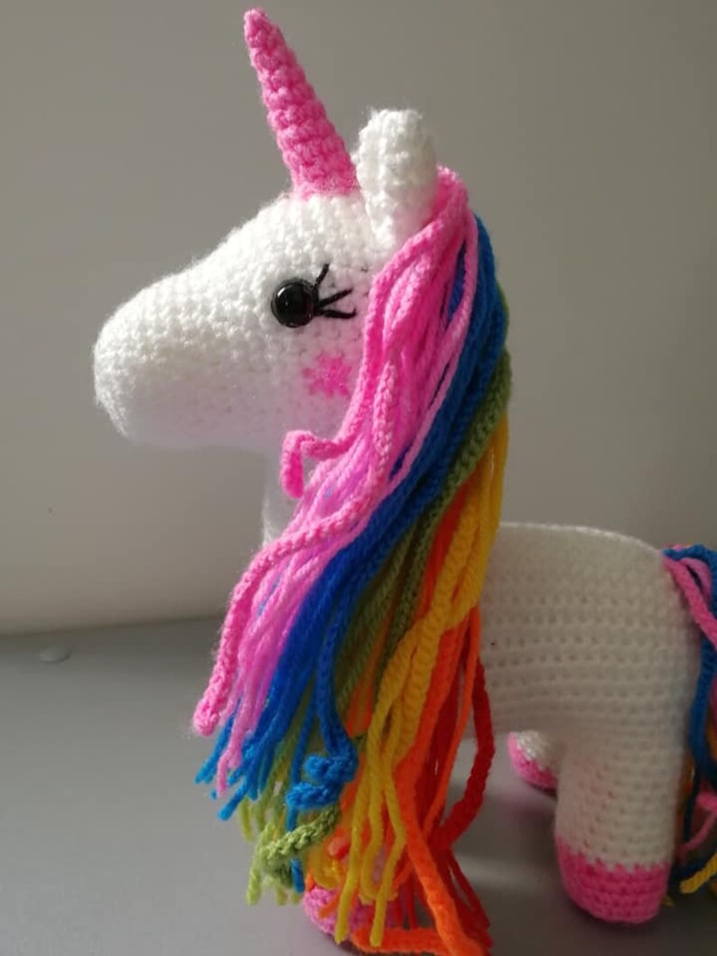 Tuto patrons Amigurumi grosse Licorne Méluzine au crochet en Etsy