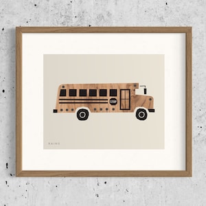 School Bus Print, Bus Print, Nursery Prints, Vehicles Nursery Art, Transportation Decor, Kid Room Decor, Classroom Wall Art, Car Printable