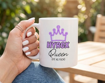Hyrox Queen, Fit as Fuck,  Novelty Mug,  Fitness Gift