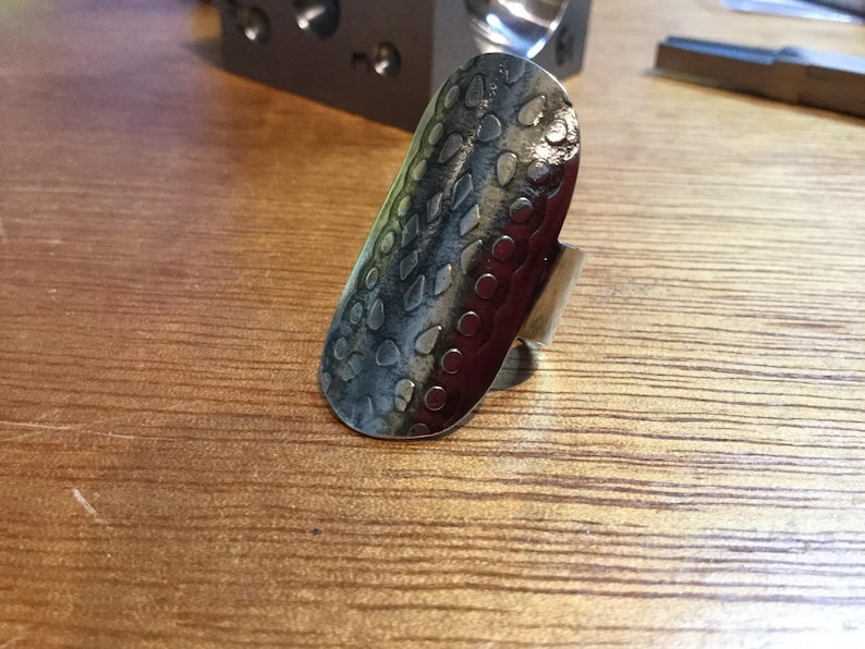 Large oval Silver Ring