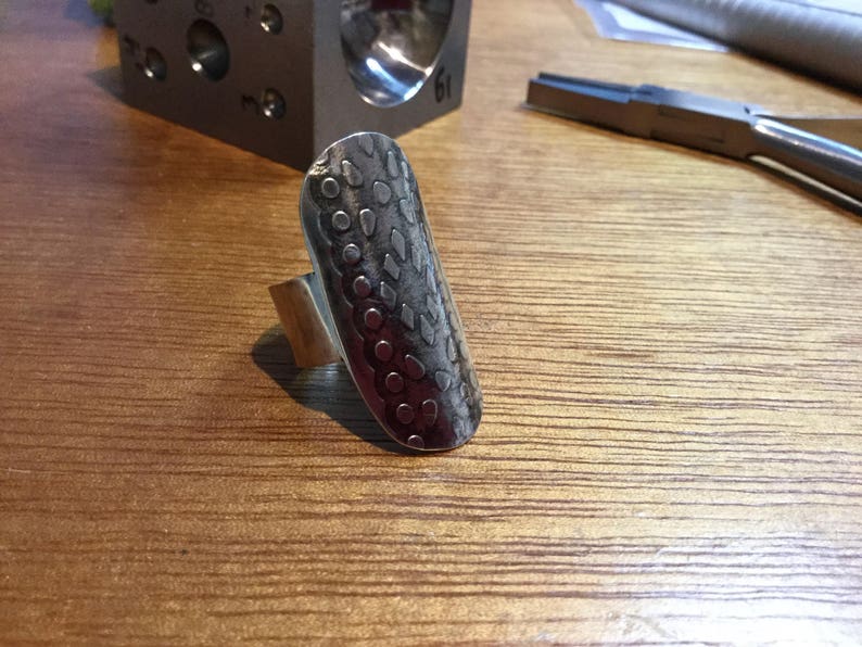 Large oval Silver Ring