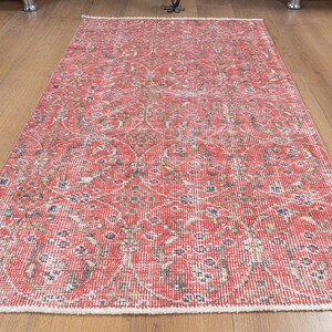 2x4 Red Oriental Rug, Nomad Washable Kitchen Rug, Bohemian Decor Antique Rug, 2x4 Bohemian Decor, Turkish Small Entryway Rug