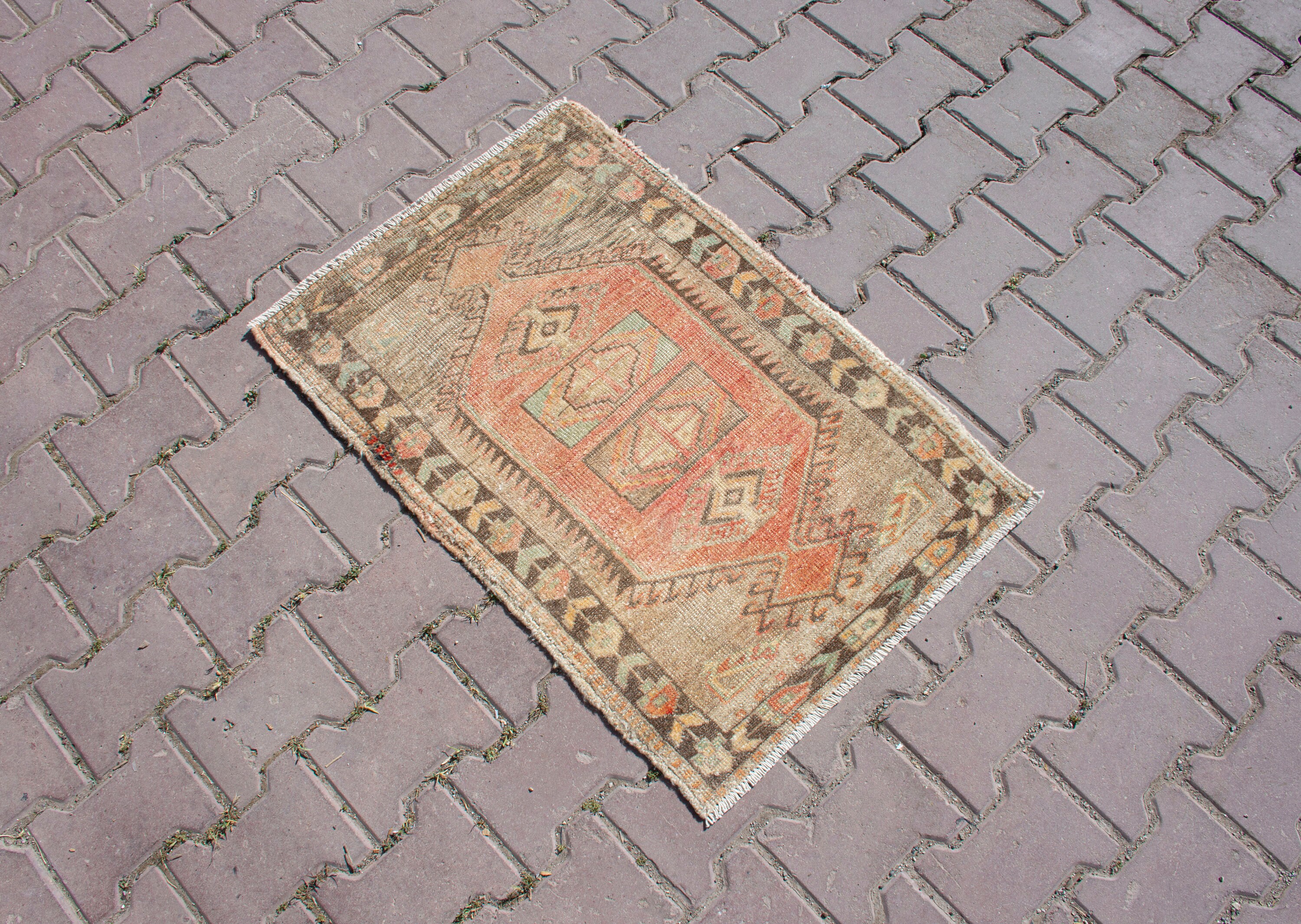 Oriental Small Rug,vintage Small Rug,turkish Doormat Rug,wool Doormat