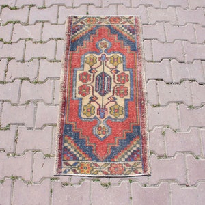 Pastel Doormat Rug,Vintage Small Rug,Turkish Doormat Rug,Antique Small Rug,Small Oushak Rug,Doormat Rug,Bohemian Rug,Wool Doormat Carpet 2x3