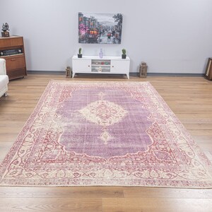 7x10 Anatolian Rug, Turkish Rug, 7x10 Vintage Rug, Wool Rug, Oversize Rug, 7x10 Oushak Rug, Turkish Vintage Rug, Vintage Turkish Rug