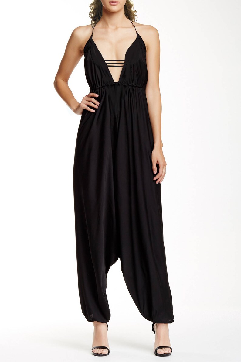 black harem jumpsuit