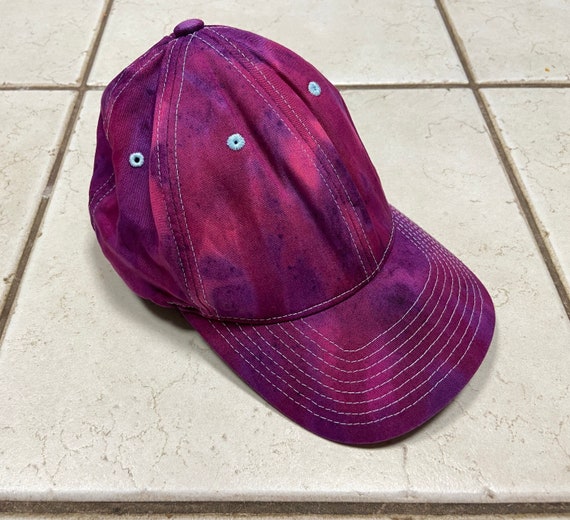 Flexfit L/XL Cap Hat Ballcap Tie Dye-style Purple Pink Amethyst With  Stippling-mid Profile Cotton Structured Hat W/spandex Sweat Band 181 - Etsy