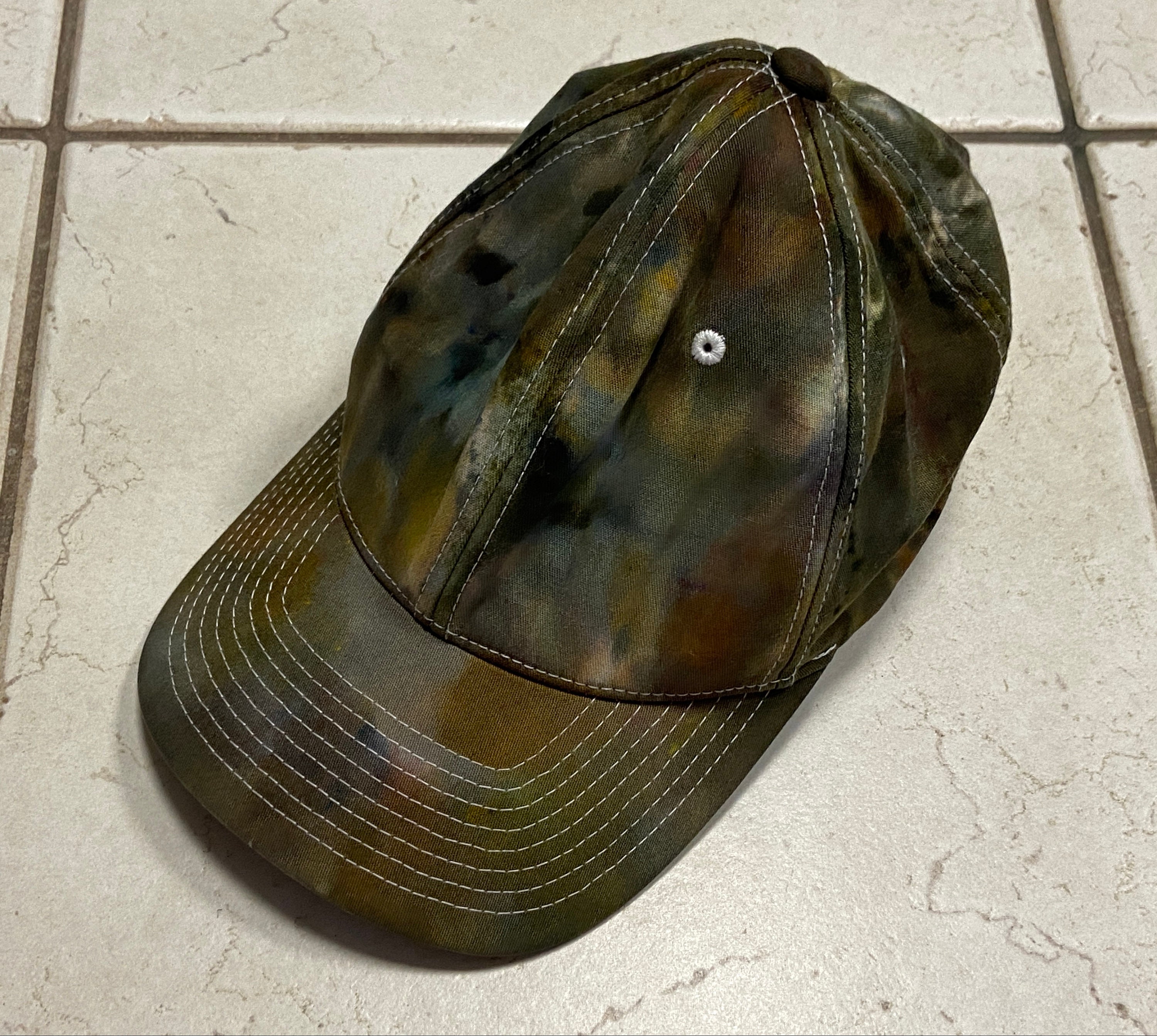 S/M Ballcap Spandex Cap Sweat Structured 3/4-7 Israel 6 - Profile size ma42 W/ 1/4 Tie Etsy Camouflage-mid Hat Flexfit Band Dye-style Camo Hat Cotton