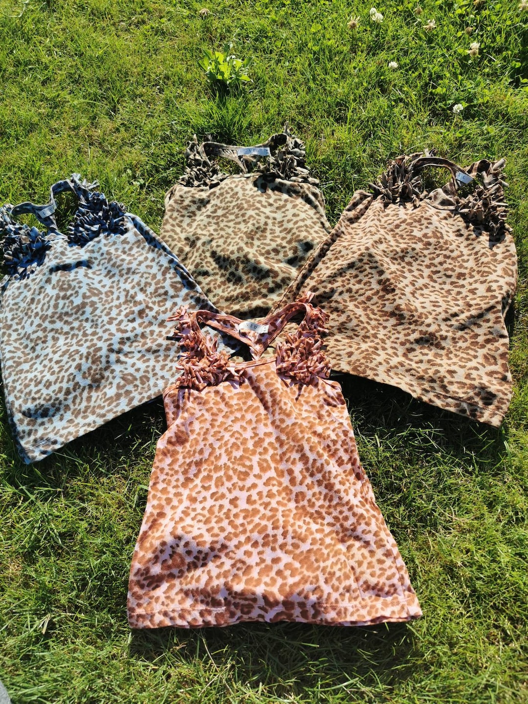 Leopard Print Singlet, Twisted Back Singlet, Retro Washed Singlet ...