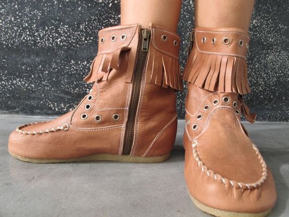 Fringed Moccasin Boots Childs Moccasons 