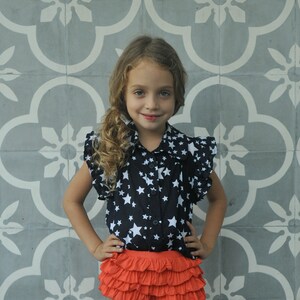 Tencel girls blouse, Tencel top,  Sleeveless blouse, Tencel Blouse, Hypoallergenic Textile Girls Top,  Girls blouse for sensitive skin