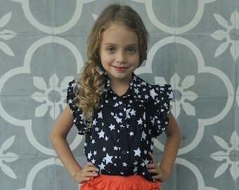 Tencel girls blouse, Tencel top,  Sleeveless blouse, Tencel Blouse, Hypoallergenic Textile Girls Top,  Girls blouse for sensitive skin