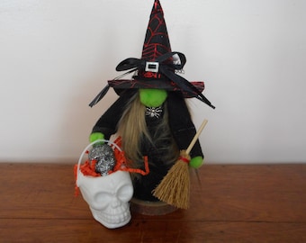 Halloween/witch/gnome/handmade/shelf sitter