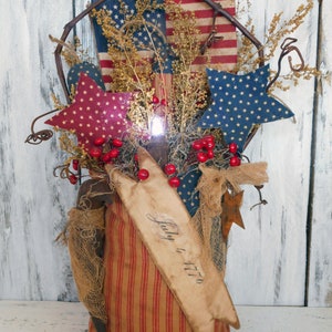 Primitive/ Patriotic/ Flag/ Shelf Bag/ Instant Download/PDF file