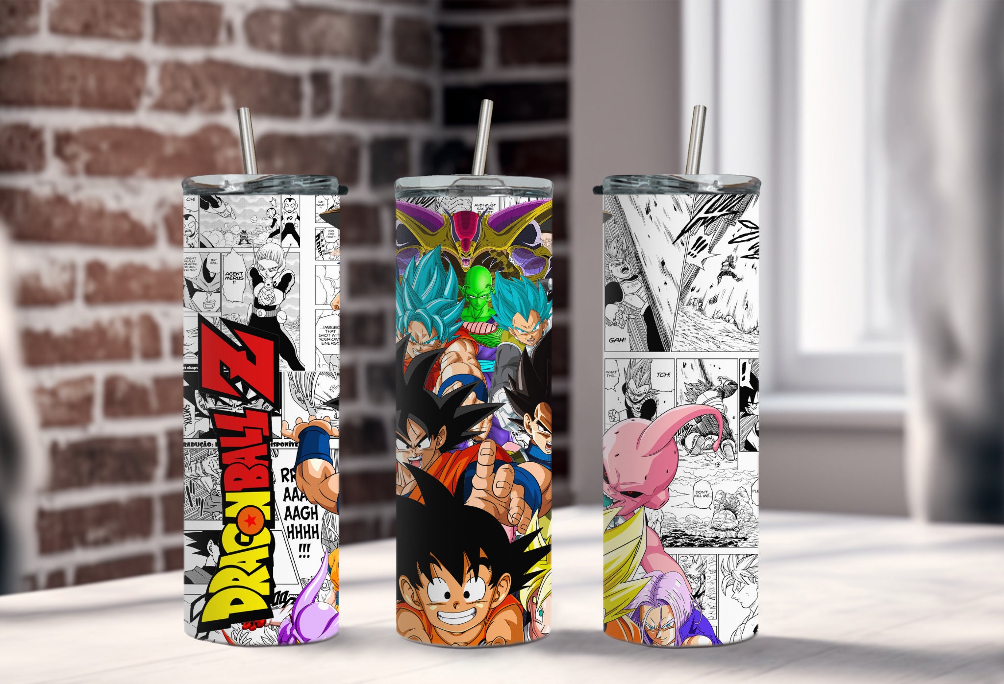 Anime 20 Oz Tumbler, DBZ 20 Oz Stainless Steel Tumbler, Hot, Cold