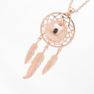 Smooth pregnancy bola with pink gold layer, dream catcher, future mother's gift, pregnancy F by Bm creations