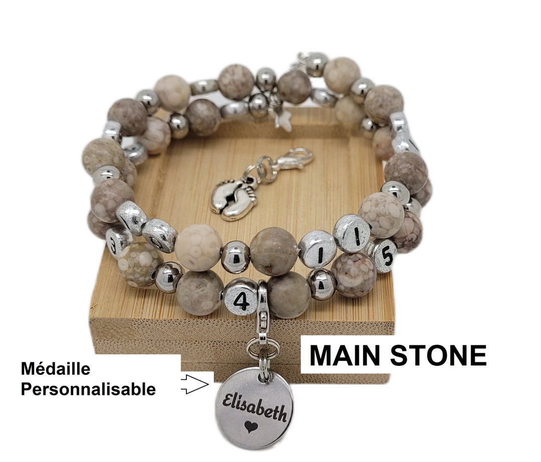 Stillarmband Opalit – Zum Aufzeichnen Der Letzten Fütterung, Personalisierbar & Französische Handarbeit!