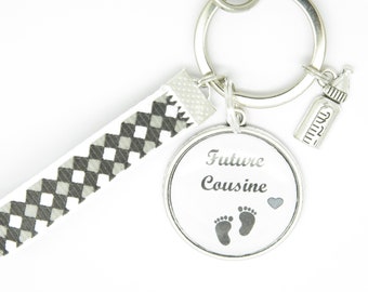 Portachiavi Per Annuncio Gravidanza Presto Sarai Tata/Tonton – Regalo Futuri Zii In Acciaio Inox