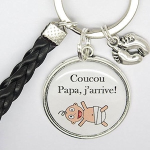 Porte clés personnalisable annonce de Grossesse futur papa, tu vas être papa