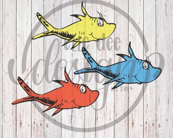 Download Dr Seuss Fish Svg Etsy