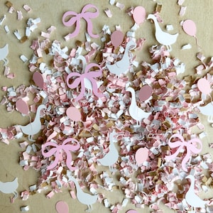 Silly Goose Confetti: Pink First Birthday, Baby Shower Decorations