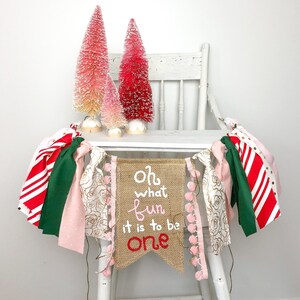 C'est amusant d'en être un : bannière de chaise haute pour le premier anniversaire de Noël