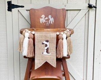 Holy Cow First Birthday Highchair Banner: My First Rodeo Party Decor