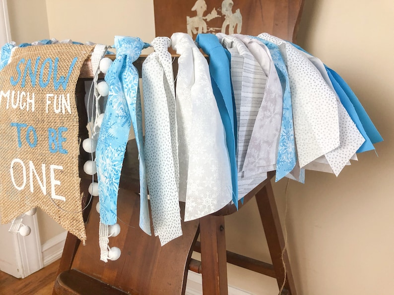 Snow much fun to be one high chair banner Winter onederland Winter First Birthday Party 1st Birthday Party Decor Snow Party Decorations image 2