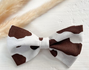 Cow Bow Tie for Adults with Fastener Groomsmen Bow Tie Cowboy Rodeo Rustic Wedding Cowboy Groomsmen Bow Tie 4.5 Inch Bow Tie On Fastener