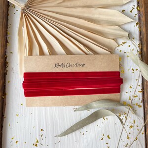 Red Velvet Ribbon Christmas Red Gift Wrap Ribbon Gift Packaging Gift Wrapping Accessory Giftwrap Embellishment