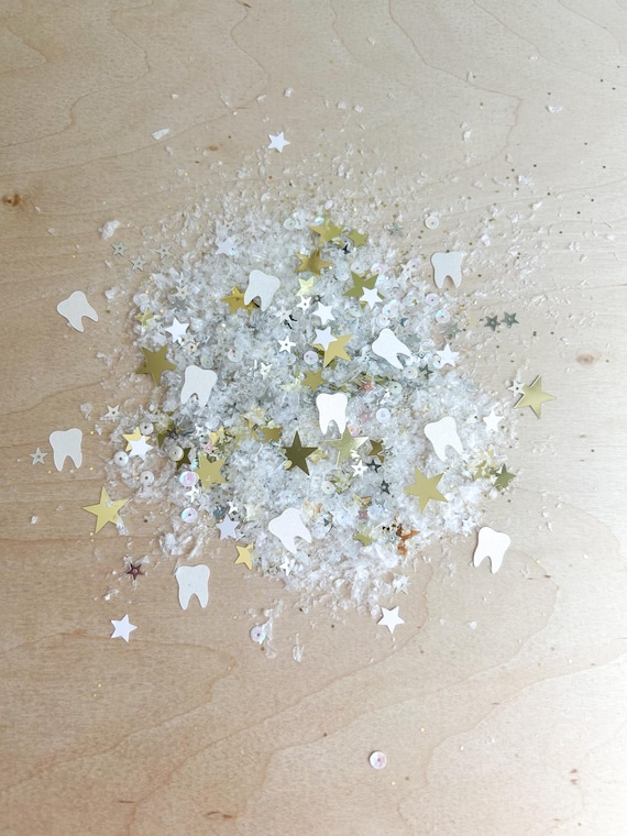 Tooth Fairy Confetti: Glitter Dust Stars Receipt Gift Kit