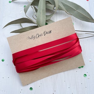 Red Ribbon Red Satin Ribbon Gift Wrap Ribbon Gift Packaging Valentines Gift Wrapping Accessory Gift Wrap Embellishment Accessories