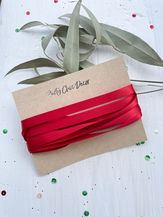 Christmas Red Ribbon Red Satin Ribbon Gift Wrap Ribbon Gift Packaging  Christmas Gift Wrapping Accessory Giftwrap Embellishment Accessories 