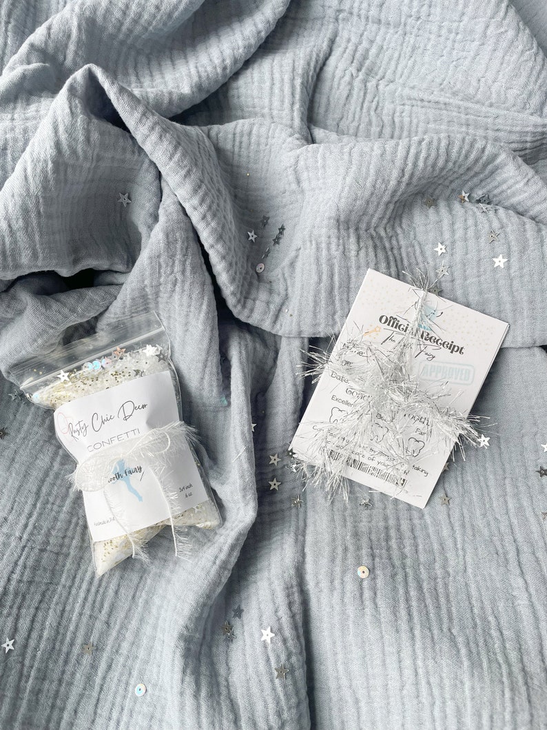 Tooth Fairy Confetti: Glitter Dust Stars Receipt Gift Kit image 4