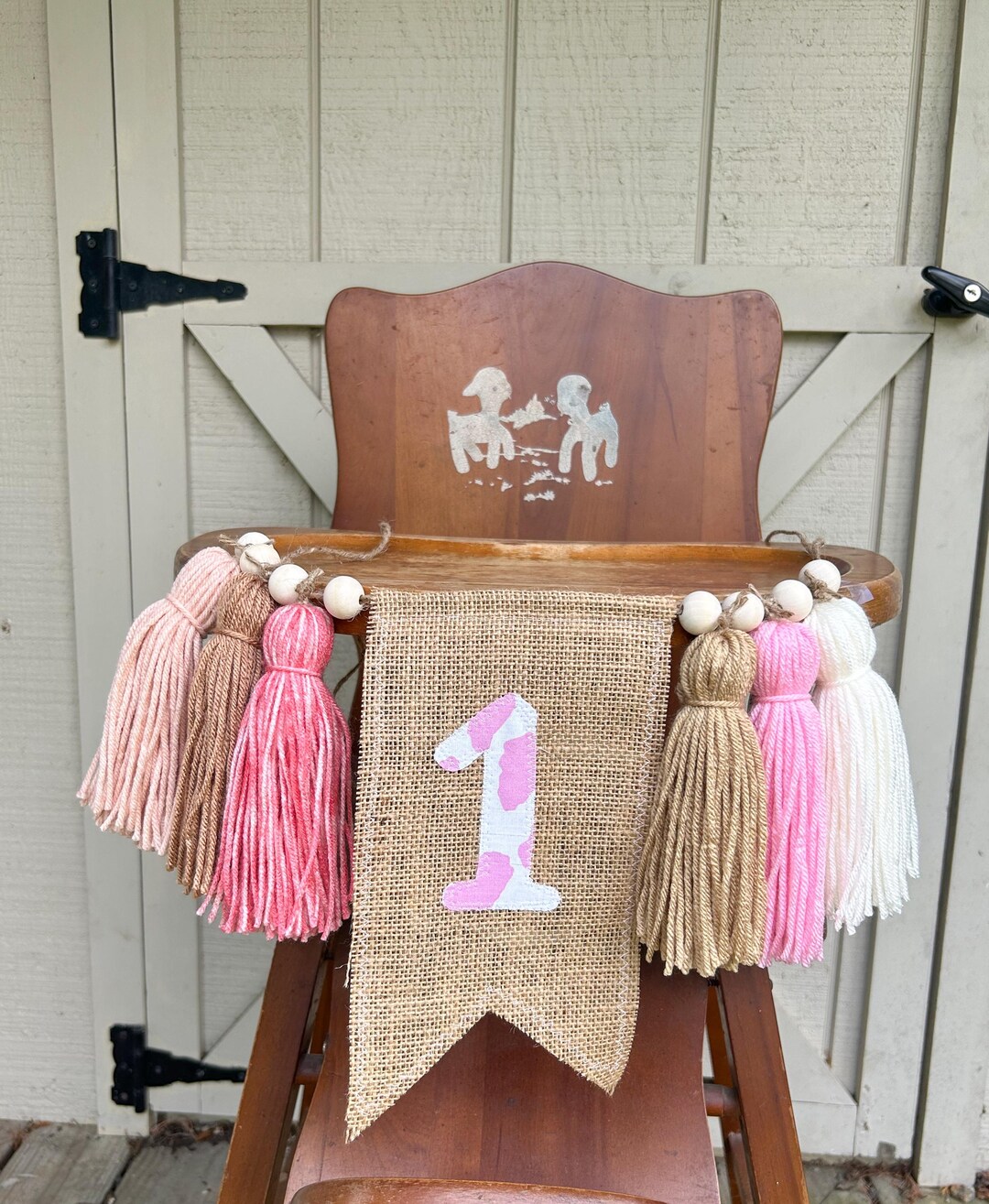 Cowgirl Highchair Banner: First Rodeo Pink Tassel Garland - Etsy