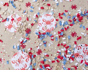 Pinch Me Confetti Crawfish Boil Decor Pinch me I'm One Summer Lobster First Birthday Boiling with Excitement Seafood Boil Crab Confetti
