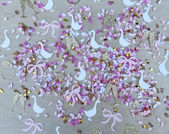 Goose on the Loose Confetti:Pink Bachelorette, Bridal Shower Decorations