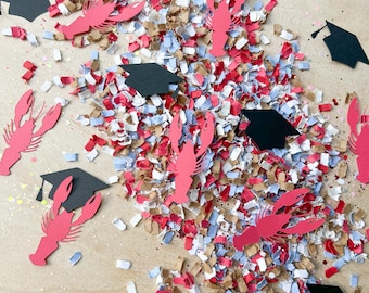 Confeti de graduación para fiesta de cangrejos: Decoraciones para fiestas de mariscos y langosta. Recuerdos de fiesta increíbles.