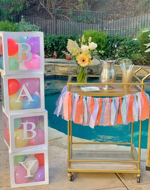 Pastel Rainbow Fabric Banner/Baby Shower Decor/Spring Girl Birthday Decoration/Unicorn Rainbow Floral Theme/Bar Drink Cart/Fabric Garland Il_570xn