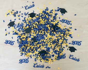 Graduation Confetti Graduation Party Decor Class of 2025 Table Scatter Personalized Name Confetti Custom School Colors Graduation Display