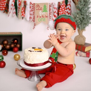 Christmas High Chair Banner Oh What Fun It Is To Be One Very Merry First Birthday Party Decor Winter ONEderland First Birthday Winter 1st