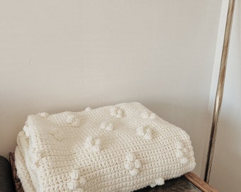 CROCHET PATTERN Cozy Cottage Blanket Pattern - Make any size PDF Download