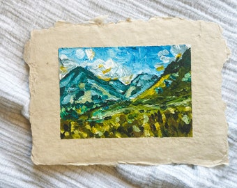 Acrylic Painting Original Landscape Colorado Painting Mountain Art Impasto Painting