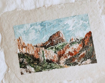 Acrylic Painting Original Landscape Painting Flat Iron Arizona Painting Arizona Art