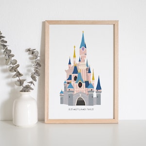 Disney Castle | Disneyland Paris | Disney World Florida | Disney Print | Personalised Holiday Vacation Print