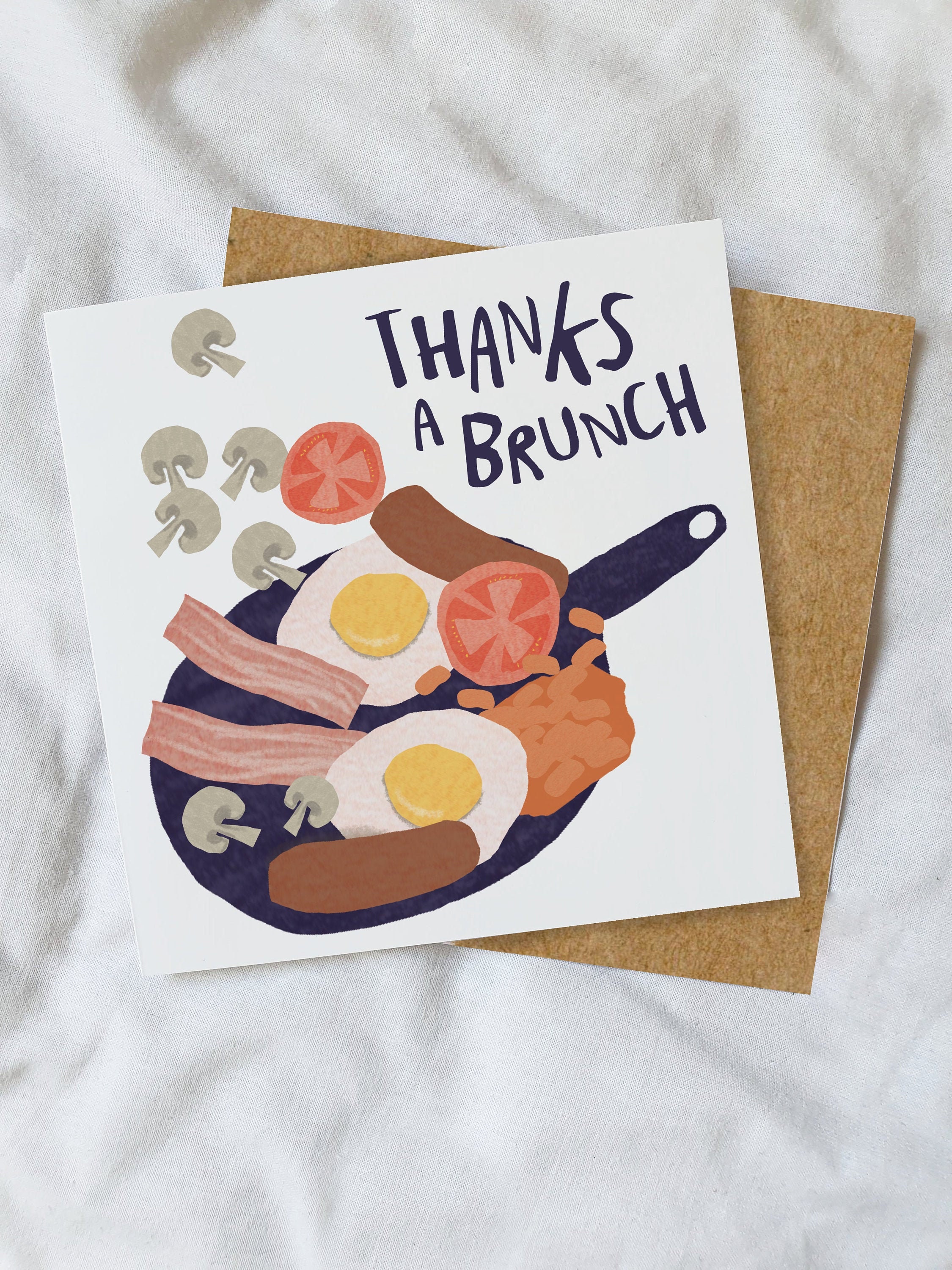 Thanks A Brunch Thank You Card Full English Breakfast Etsy