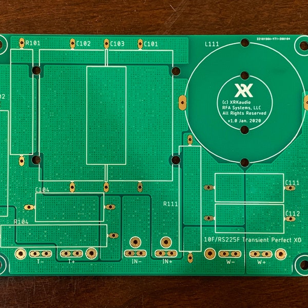 Transient Perfect Crossover PCB for 10F/RS225 FAST Speaker