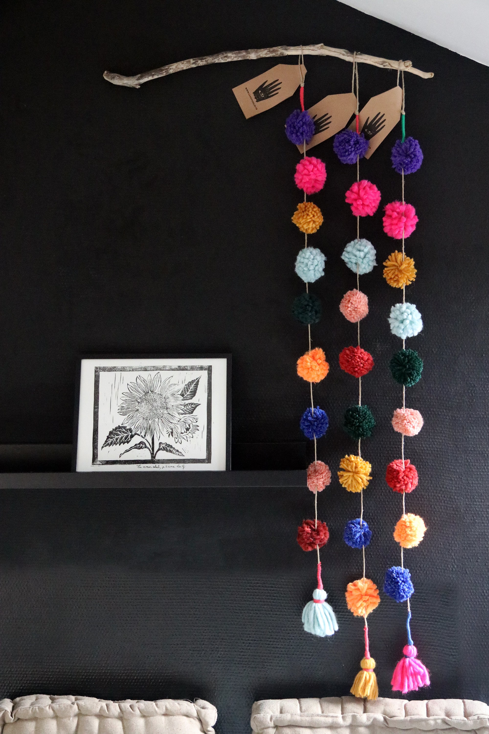 Guirlande Pompons Décorative HanChic's Furniture - Décoration Intérieure