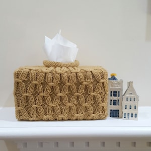 Modern Tissue Box Cover Hand Knit Rectangular Facial Tissue Box Cover Nursery Decor Tissue Box Holder Napkin Sleeve Ready to Go